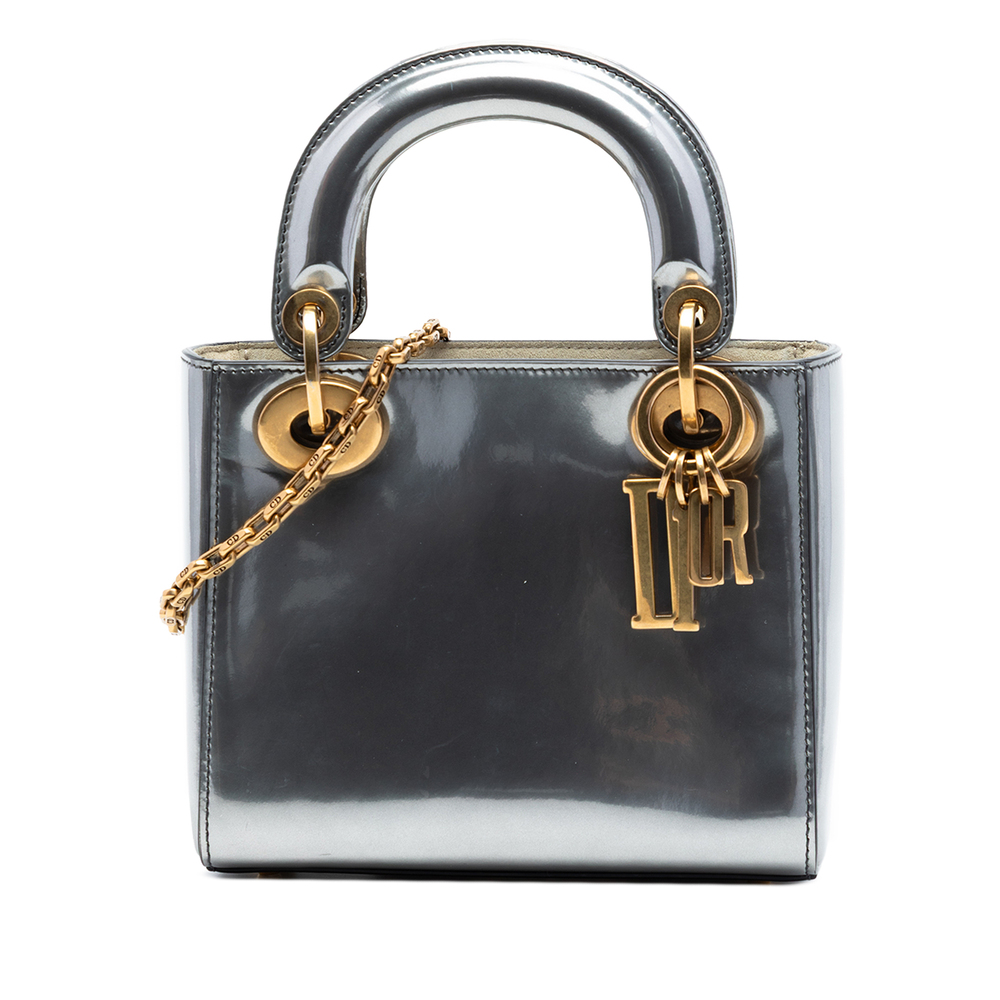 Pre-Loved Dior Mini Metallic Patent Lady Dior